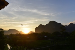 Sonnenuntergang in Vang Vieng